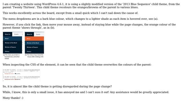 Wordpress: Strange Theme Error - parent style occasionally showing though child theme смотреть онлайн