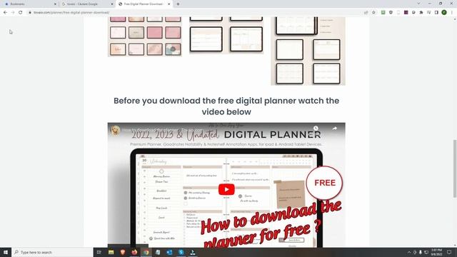 Free Digital Planner Templates 2022 -2023 - GoodNotes - Ipad - Download & How to use смотреть онлайн