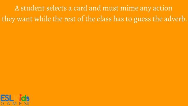 ESL Game Mime the Adverb смотреть онлайн