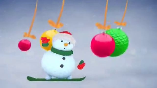 Снеговичок на сноуборде. Новогоднее оформление смотреть онлайн