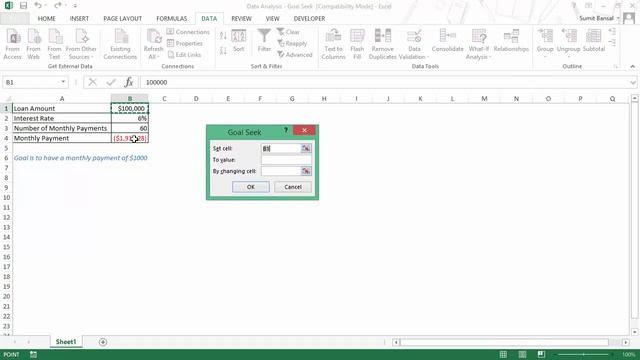 How to Use Goal Seek in Excel смотреть онлайн