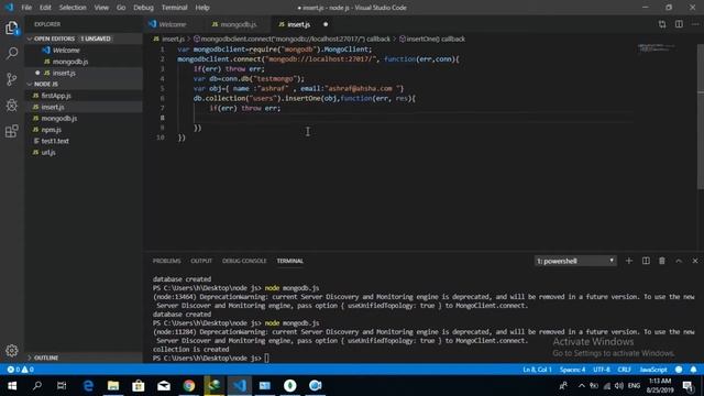 8 insert document in mongodb database node js 1 смотреть онлайн