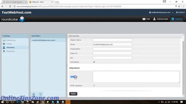 How To Add Signature In Webmail