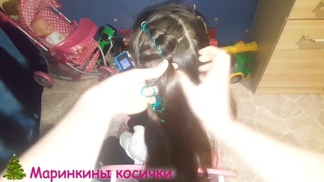 Прическа для девочки ЕЛКИ ?? № 7 | ОЧЕНЬ ПРОСТО |Какую прическу сделать на новый год? смотреть онлайн
