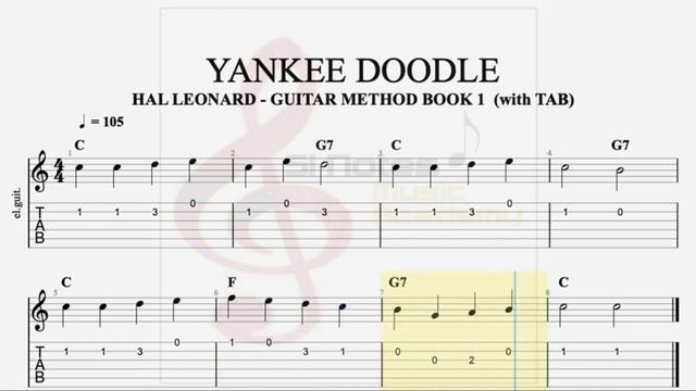 Yankee Doodle - Hal Leonard Guitar Method Book 1 ( with TABS) смотреть онлайн