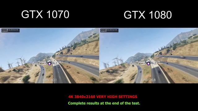 GTA V 4K GTX1070 vs GTX1080 Performance test 3840x2160 смотреть онлайн