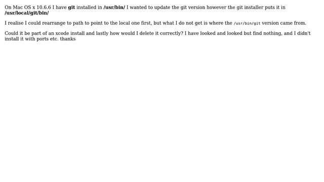 Correct location of git on Mac OS X смотреть онлайн