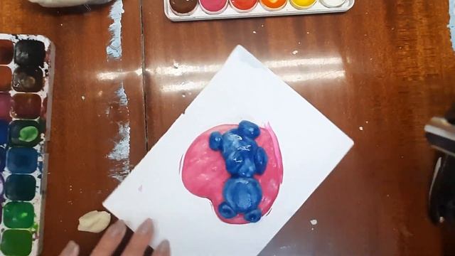 Лепим валентинку с детьми. Лепим из соленого теста. Как слепить медведя. Творчество с детьми. смотреть онлайн