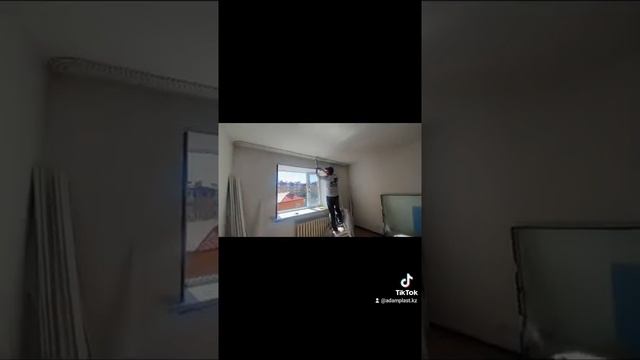 Установка окон с откосами компании "Адам Пласт". г.Нур-Султан Казахстан смотреть онлайн