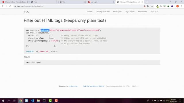 How to filter input fields and protect them from xss injection Using Node js (Streamlined video) смотреть онлайн