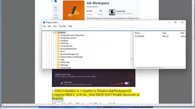 Fix Windows 11 Ink Workspace missing смотреть онлайн