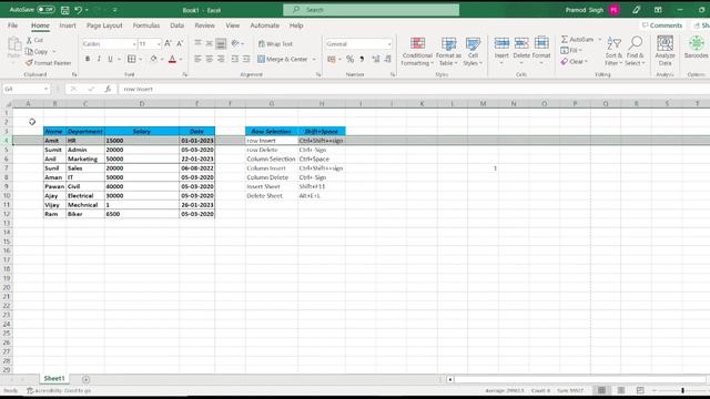 Excel Tutorial For beginners ll Home Tab Insert & Delete Row Column Sheets ll All In One смотреть онлайн