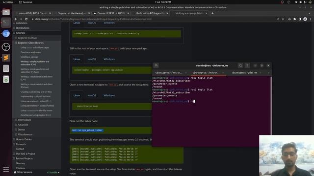 Data from publisher to subscriber via ROS topic | Esp32 with microros | Part 03 смотреть онлайн