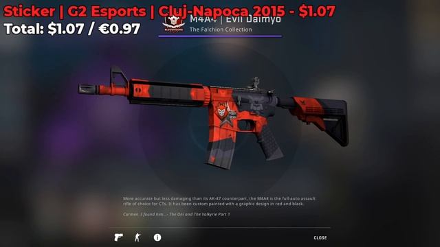 CS:GO - M4A4 Evil Daimyo Sticker Combinations!