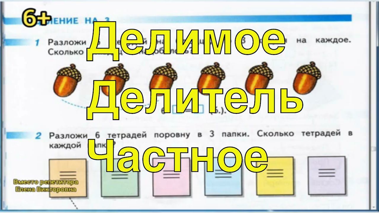 Делимое, делитель, частное смотреть онлайн
