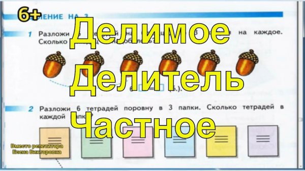 Делимое, делитель, частное