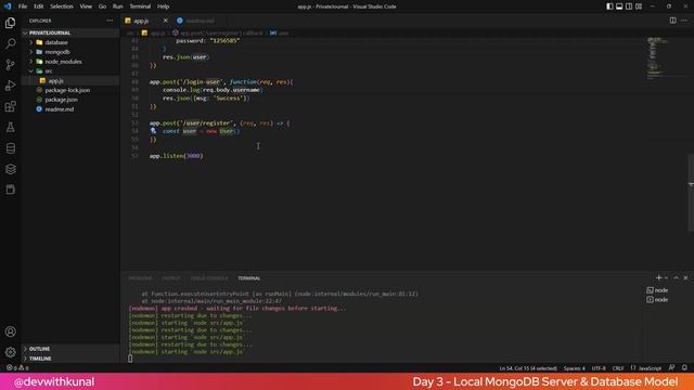 Build REST API Using NodeJS & Express 2023 | Day 3 - Setup MongoDB With Mongoose смотреть онлайн