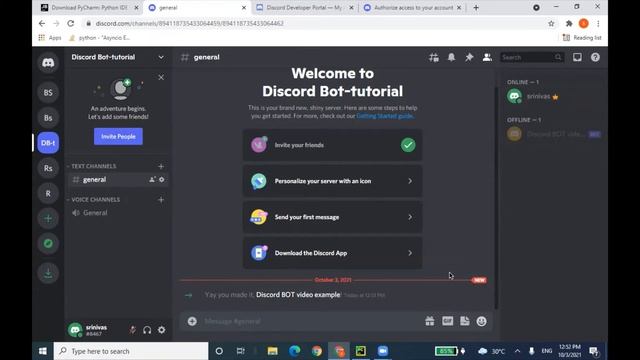 create basic discord bot using python смотреть онлайн