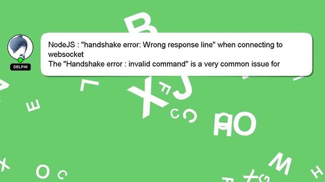 NodeJS : "handshake error: Wrong response line" when connecting to websocket смотреть онлайн
