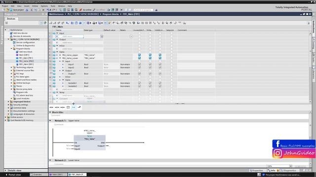 Siemens TIA Portal PLC tutorial - Multi-instance "datablock" (Multiple Instance) смотреть онлайн