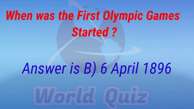 when was the first olympic games started | olympic | Quiz смотреть онлайн