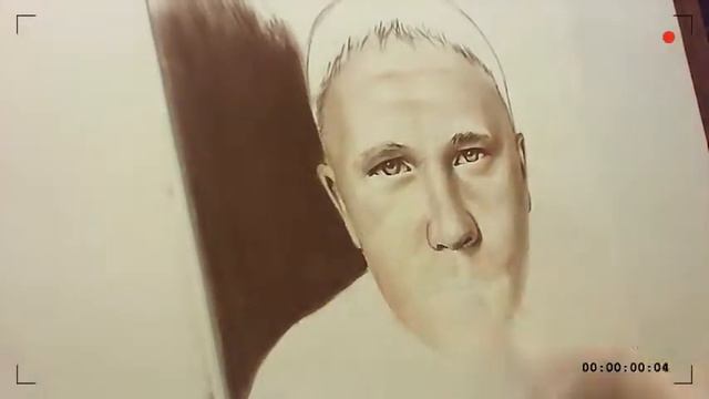 Портрет сепией на белой бумаге смотреть онлайн