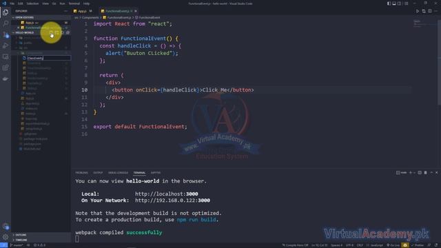 Event Handling in React | React Complete Course for Beginner смотреть онлайн