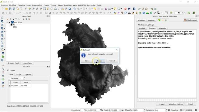 QGIS 2.16 with GRASS 7 - modulo r.null.to смотреть онлайн