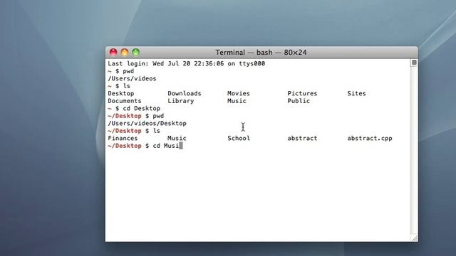 Basic Commands To Get Around In BASH