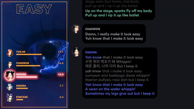 LE SSERAFIM - EASY (Line Distribution + Lyrics Karaoke) PATREON REQUESTED