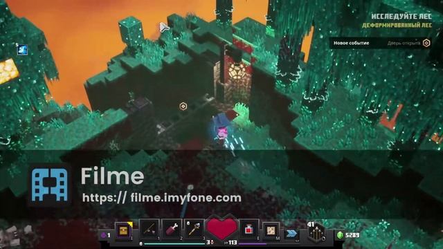 ПРОХОЖДЕНИЕ MINECRAFT DUNGEONS #26 DLC 4 FLAMES OF THE NETHER ДЕФОРМИРОВАННЫЙ ЛЕС смотреть онлайн