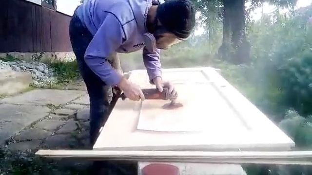 Шлифовка Реставрация дверей домов из сруба.Одесса Выполним. смотреть онлайн