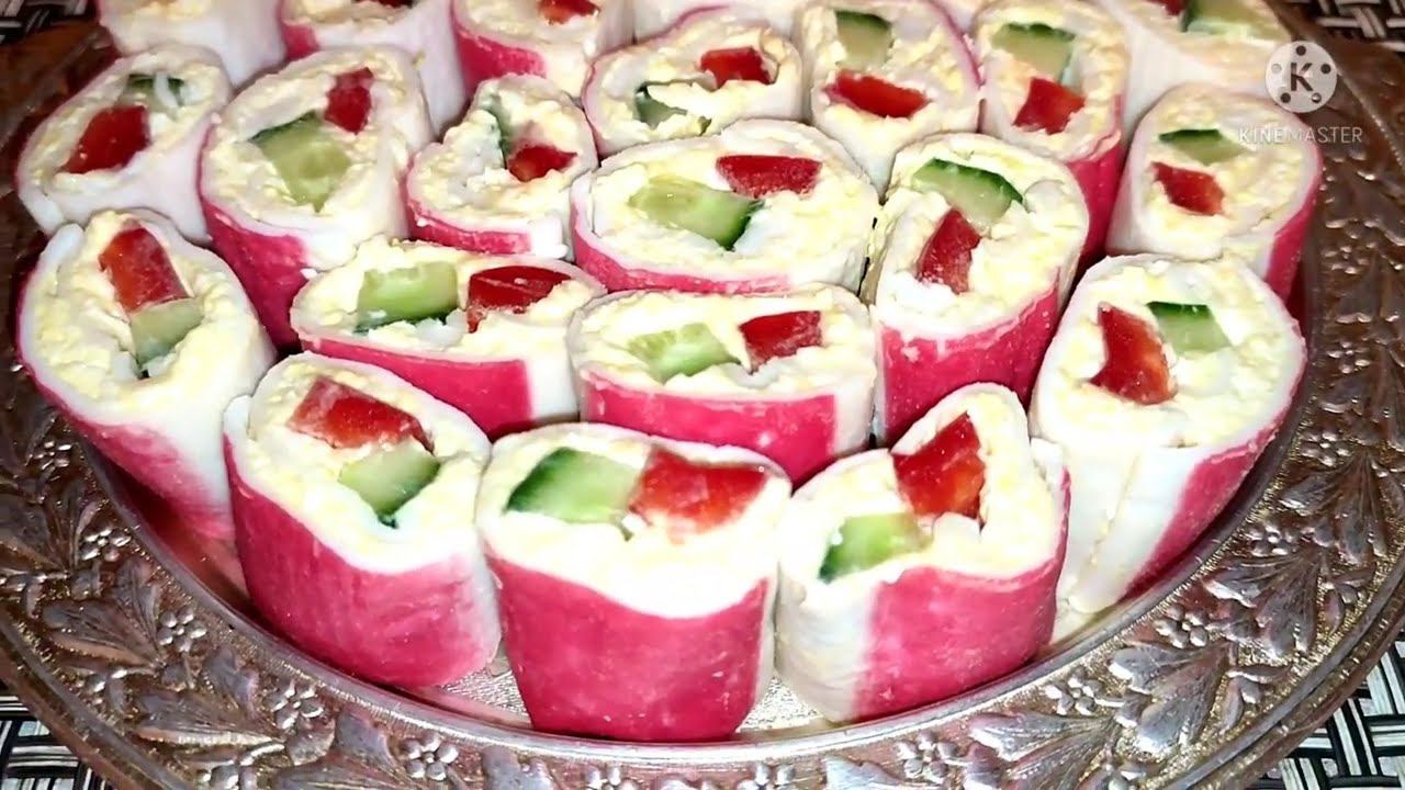 РОЛЛЫ ПО-РУССКИ. Такую закуску готовлю на каждый праздник. Смотрится очень красиво, а как вкусно... смотреть онлайн