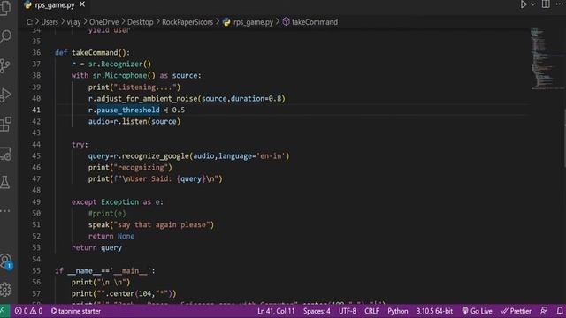 Python Mini Project | Rock Paper Scissors Game | Detailed Explanation смотреть онлайн