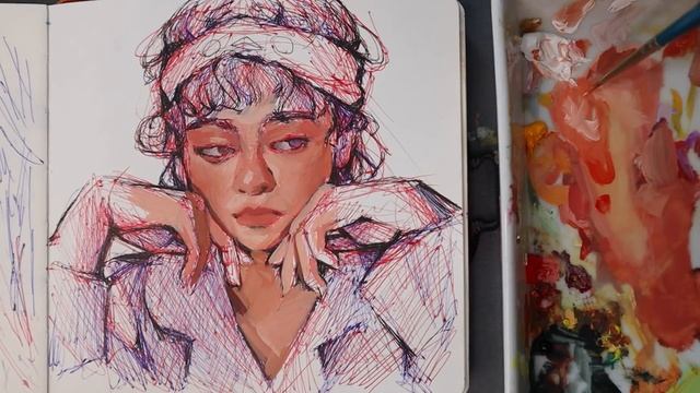 Painting over my pen sketches #3 смотреть онлайн