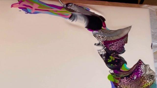 Mystical tea cup fairy . Single knife palette knife with largest embellishment to date! смотреть онлайн