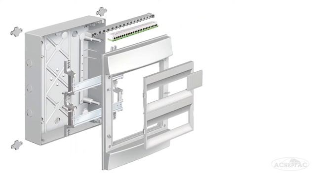 ABB Mistral41W-24M - Бокс настенный на 24 модуля с прозрачной дверцей (1SPE007717F9993). Обзор. смотреть онлайн