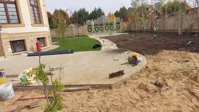 Планировка участка под газон, дренаж смотреть онлайн