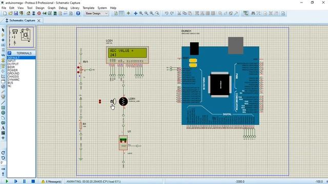 Proteus 8 & Arduino Mega : Sensor LDR & LM35 смотреть онлайн