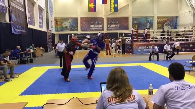 Кубок мира по кикбоксингу(Анапа) 2017. Нестеров К. (RUS) - Андрусов В. (RUS) R -2 смотреть онлайн