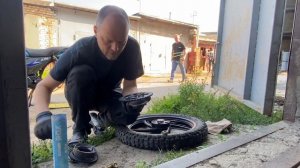 Люфт задней ведомой звезды мопеда Альфа