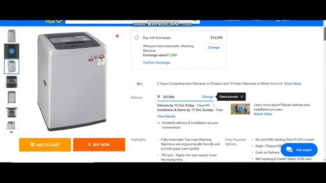 LG T65sksf1z | Fully Automatic | LG 6.5 Kg 5 Star Smart Inverter Fully Automatic Silver