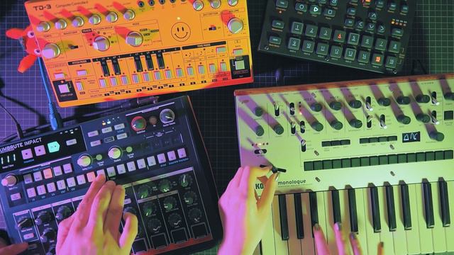 Daft Punk - Da Funk | Cover Jam with DrumBrute Impact, TD-3, Digitakt, Monologue смотреть онлайн