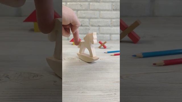 Коник-качалка, массив сосны (неокрашенный) смотреть онлайн