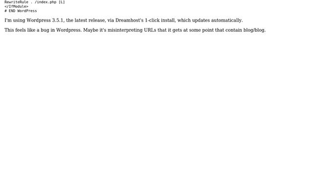 Wordpress: Old blog/ and blog/feed/ URLs not working after moving blog to top-level via .htaccess смотреть онлайн