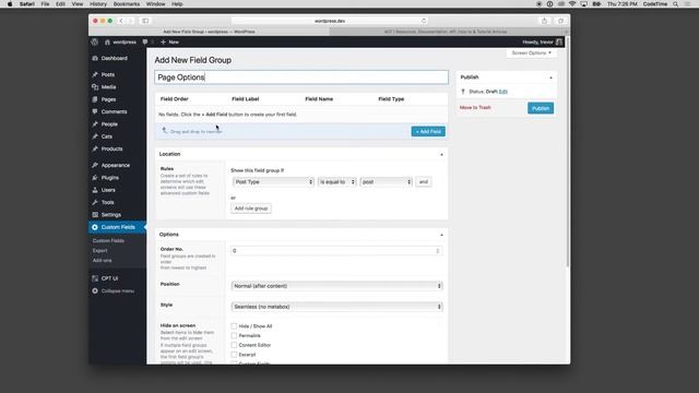 WordPress Advanced Custom Fields, Part 3: Creating our First Field Group смотреть онлайн