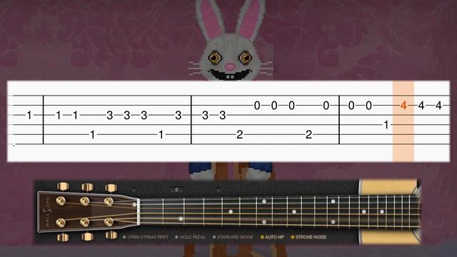 Mr Hopp's Playhouse - Menu Theme - Guitar tutorial (TAB) смотреть онлайн