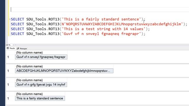 SDU Tools 107 ROT13 Encoding and Decoding in T SQL смотреть онлайн