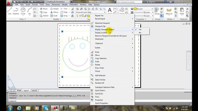 AutoCAD II 29-24 Turning Off Floating Viewport Objects смотреть онлайн