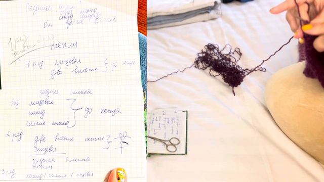 ~ Вяжу двухцветный шарф турецкой пряжей ~ DIY ~